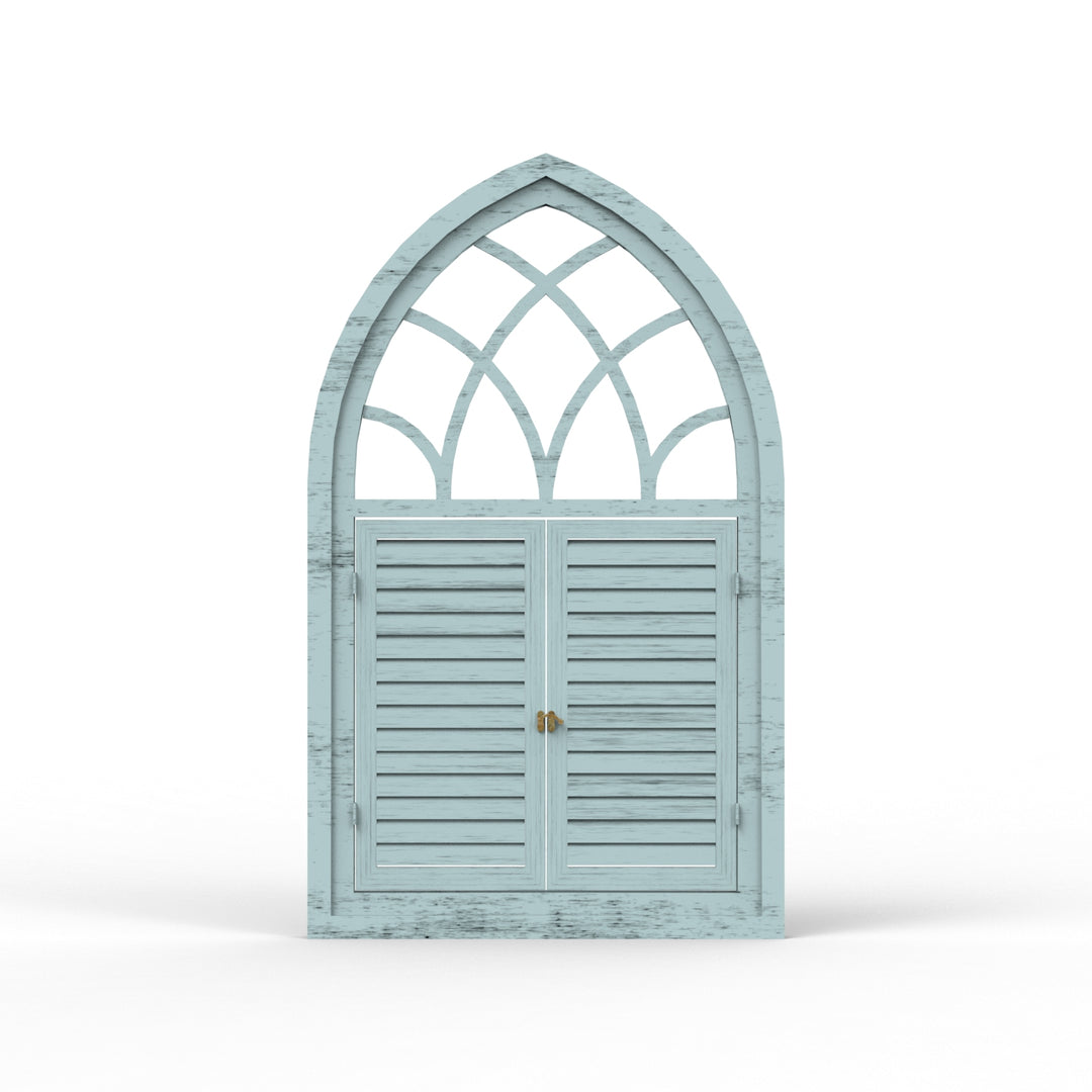Fusion Triangle Wooden Window Frame - Distress Finish