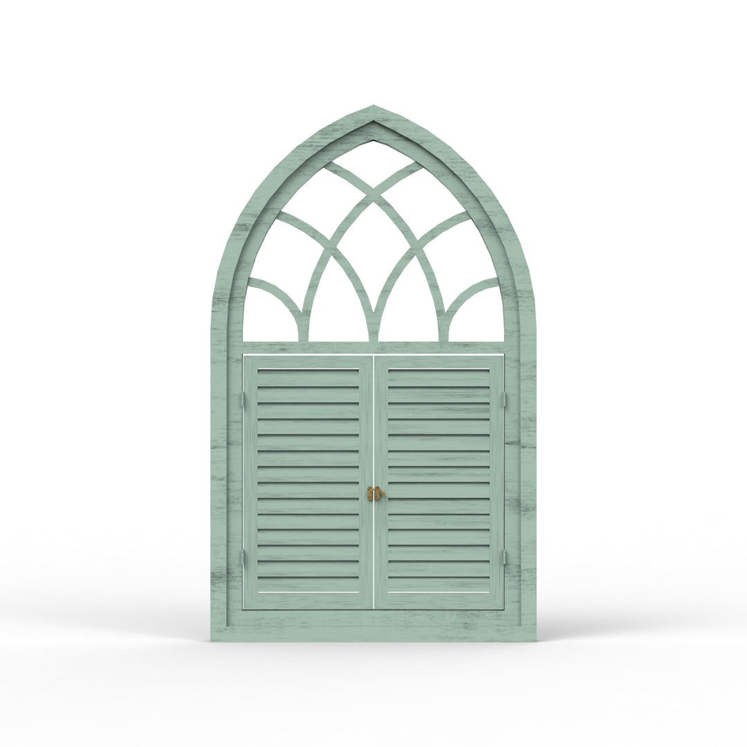 Fusion Triangle Wooden Window Frame - Distress Finish