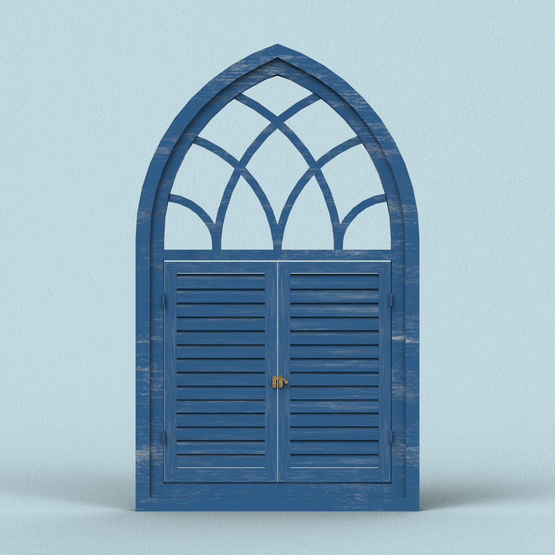 Fusion Triangle Wooden Window Frame - Distress Finish