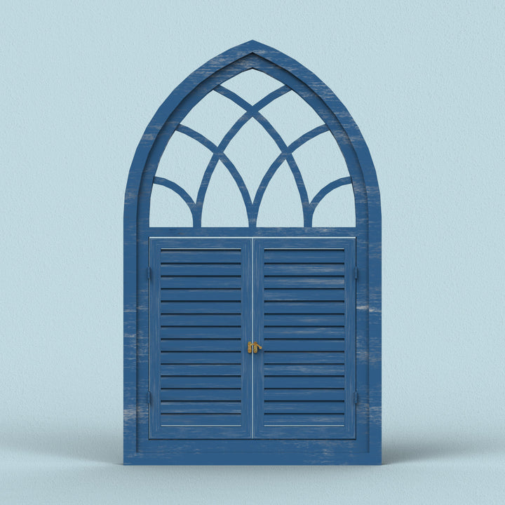 Fusion Triangle Wooden Window Frame - Distress Finish