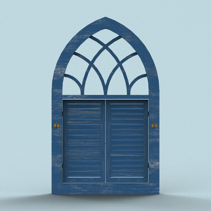 Fusion Triangle Wooden Window Frame - Distress Finish