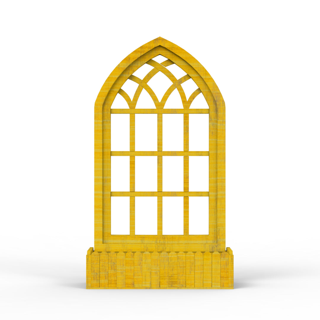 Arched Triangle Wooden Basket Frame - Distress Finish