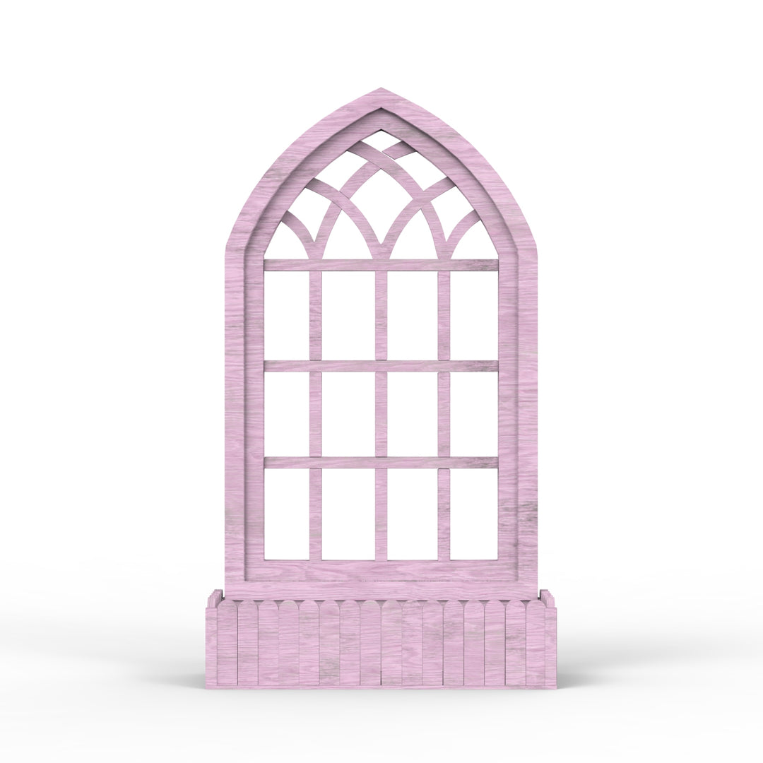Arched Triangle Wooden Basket Frame - Distress Finish