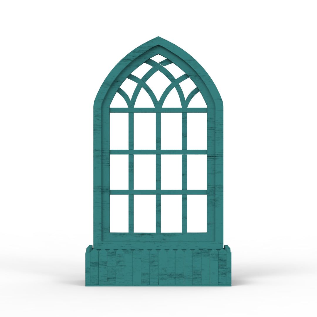 Arched Triangle Wooden Basket Frame - Distress Finish