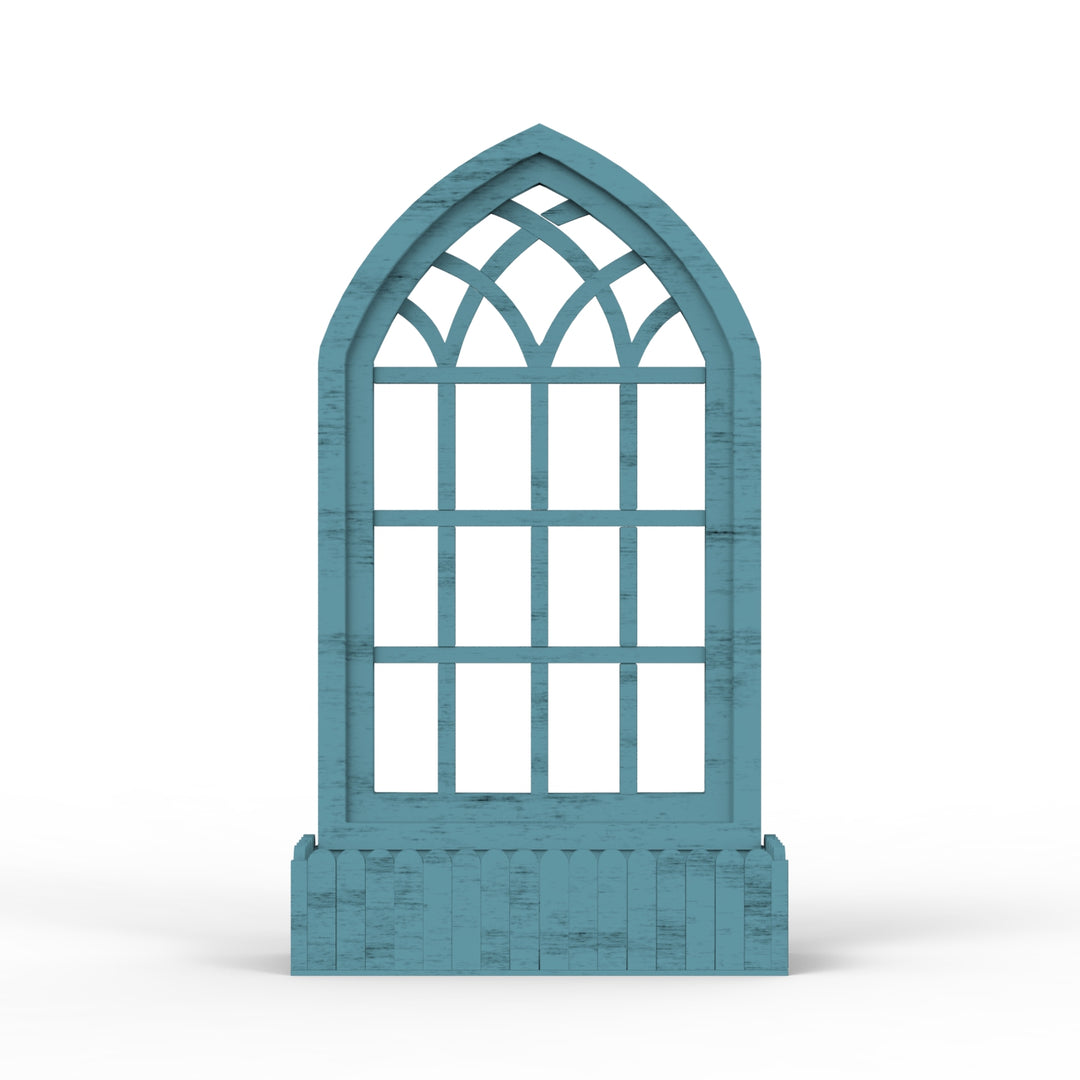 Arched Triangle Wooden Basket Frame - Distress Finish