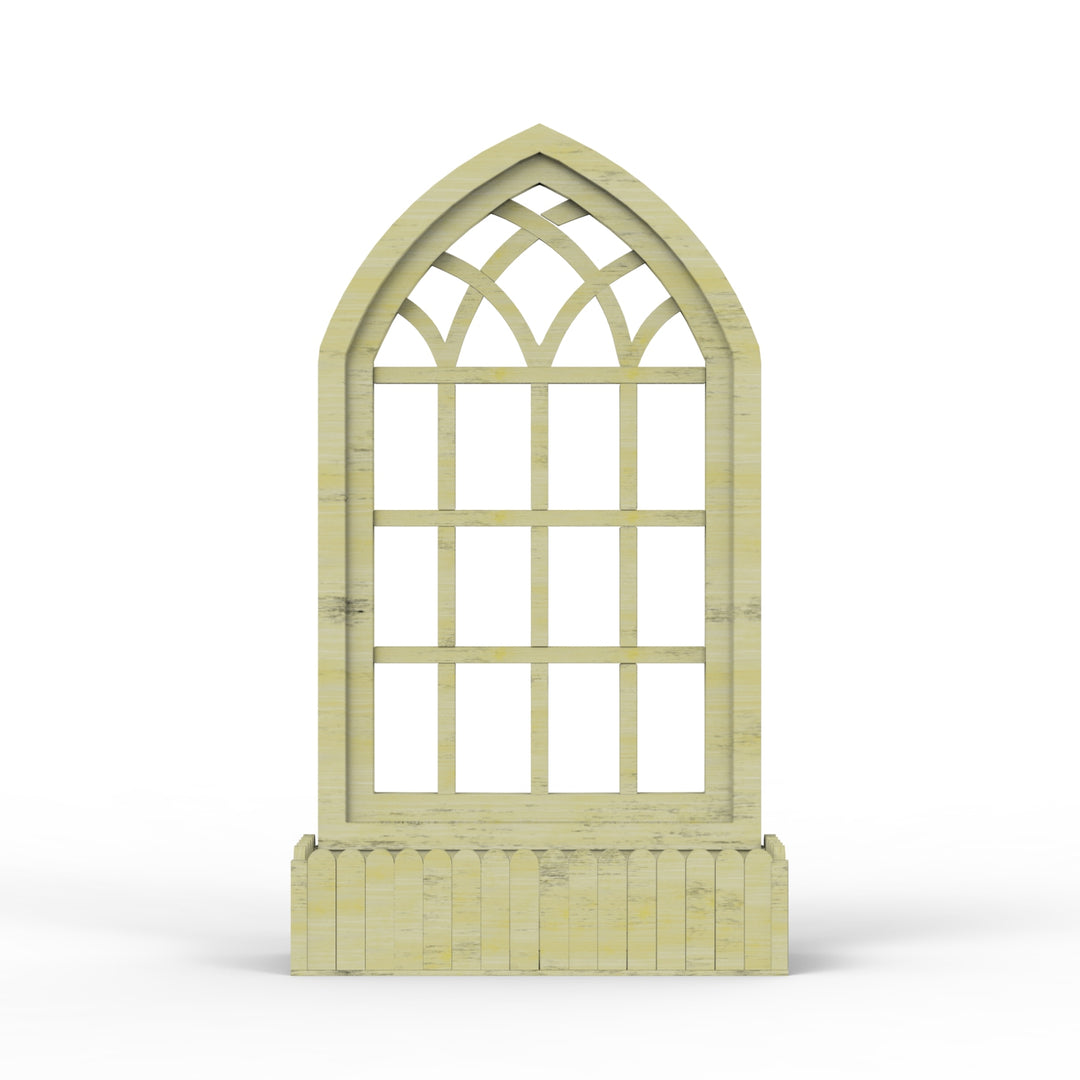 Arched Triangle Wooden Basket Frame - Distress Finish