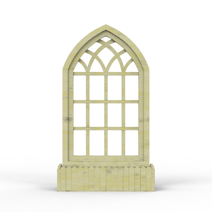 Arched Triangle Wooden Basket Frame - Distress Finish