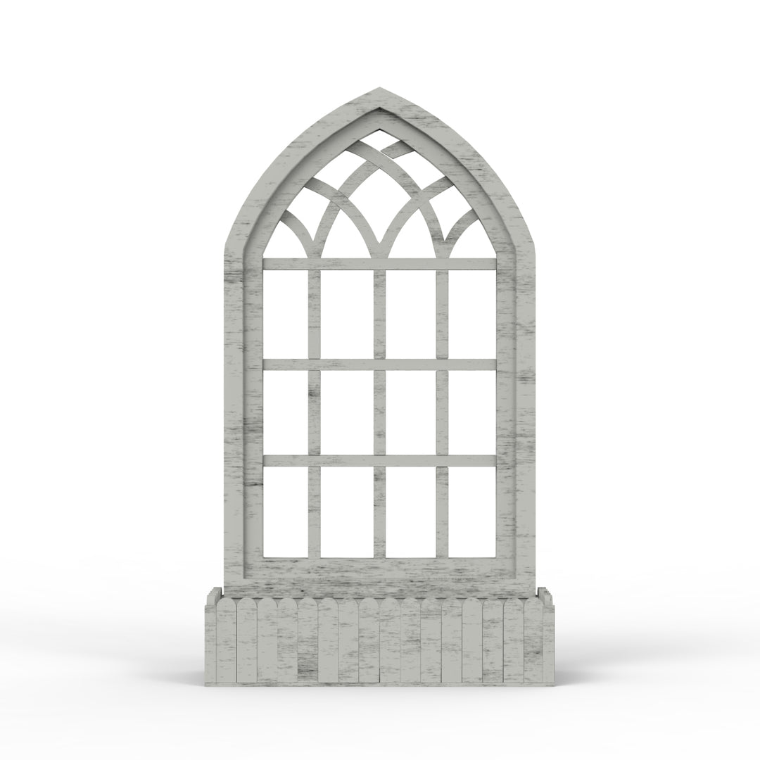 Arched Triangle Wooden Basket Frame - Distress Finish
