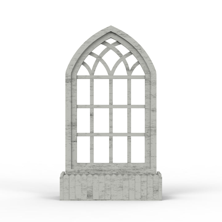Arched Triangle Wooden Basket Frame - Distress Finish