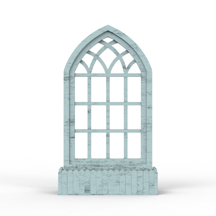 Arched Triangle Wooden Basket Frame - Distress Finish