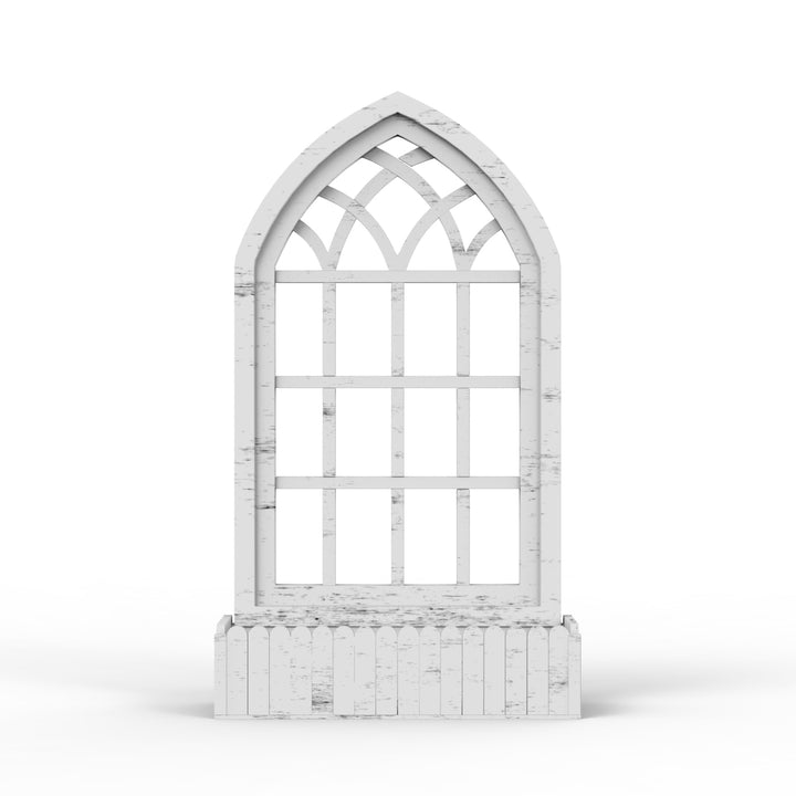 Arched Triangle Wooden Basket Frame - Distress Finish
