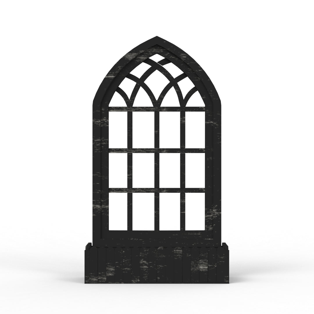 Arched Triangle Wooden Basket Frame - Distress Finish