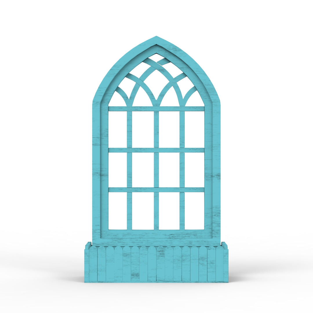 Arched Triangle Wooden Basket Frame - Distress Finish