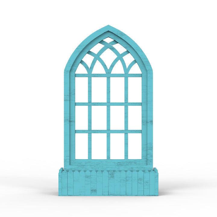 Arched Triangle Wooden Basket Frame - Distress Finish