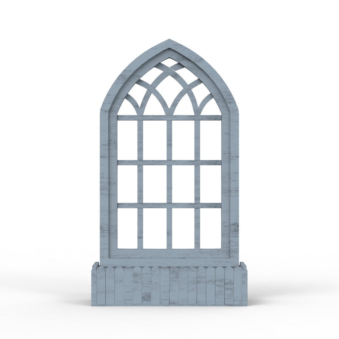 Arched Triangle Wooden Basket Frame - Distress Finish