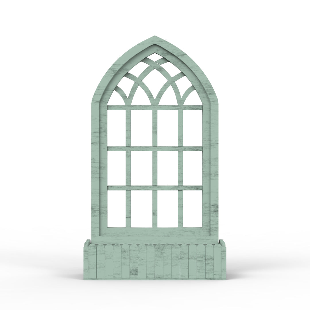 Arched Triangle Wooden Basket Frame - Distress Finish