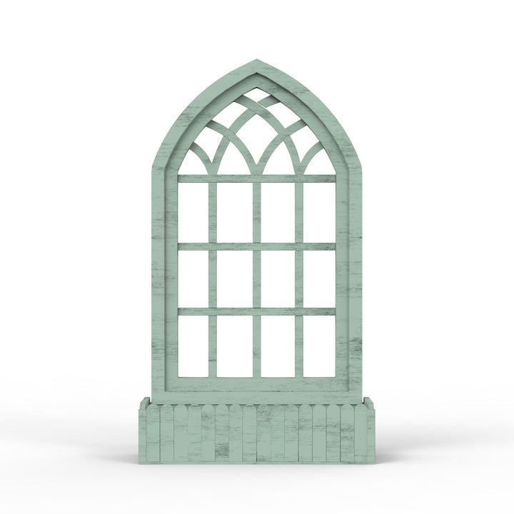 Arched Triangle Wooden Basket Frame - Distress Finish