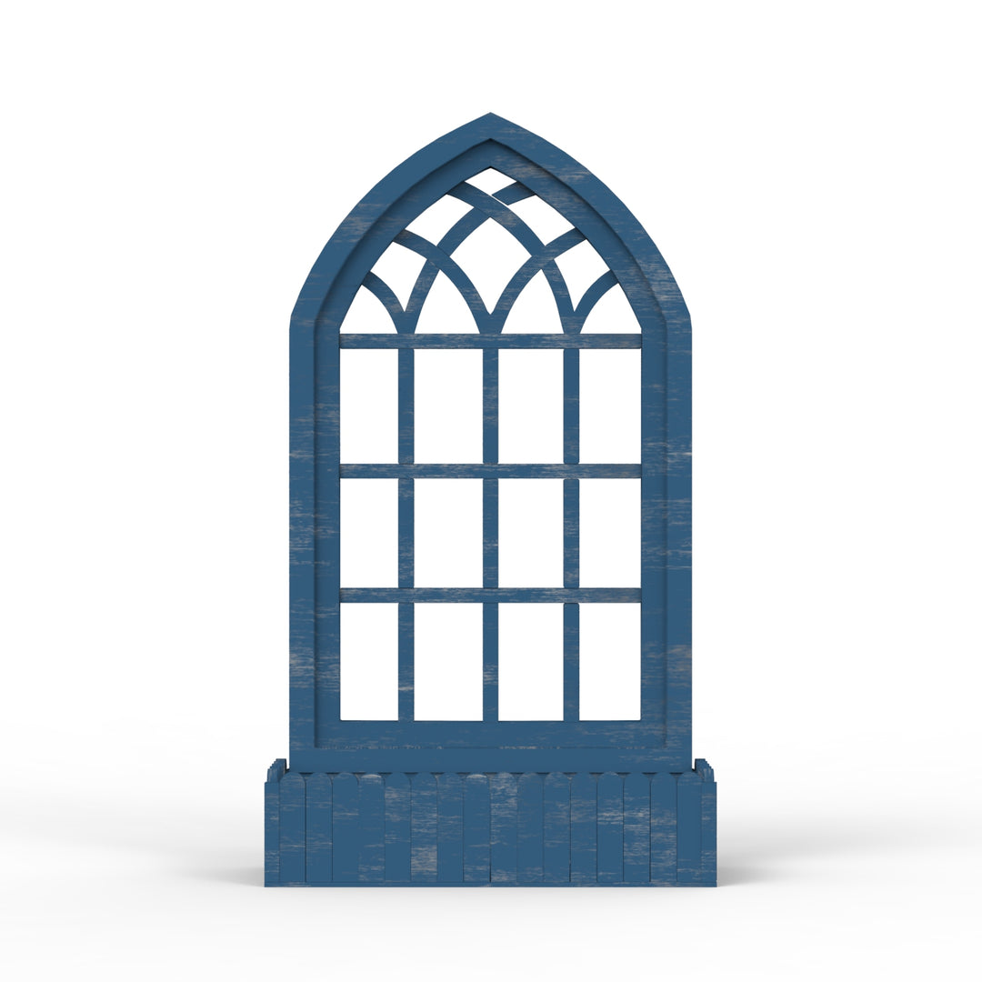 Arched Triangle Wooden Basket Frame - Distress Finish