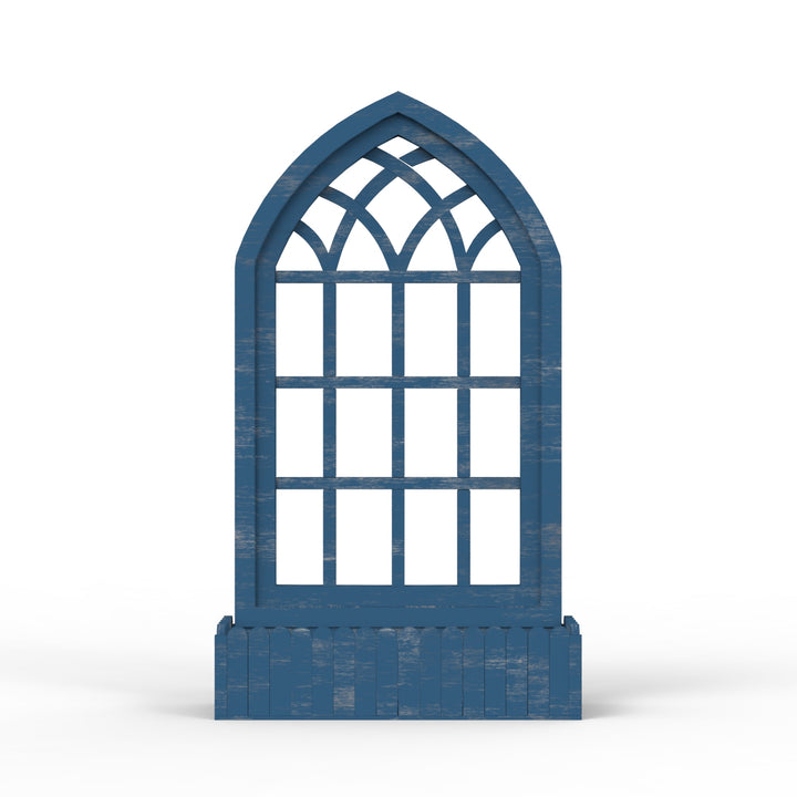 Arched Triangle Wooden Basket Frame - Distress Finish