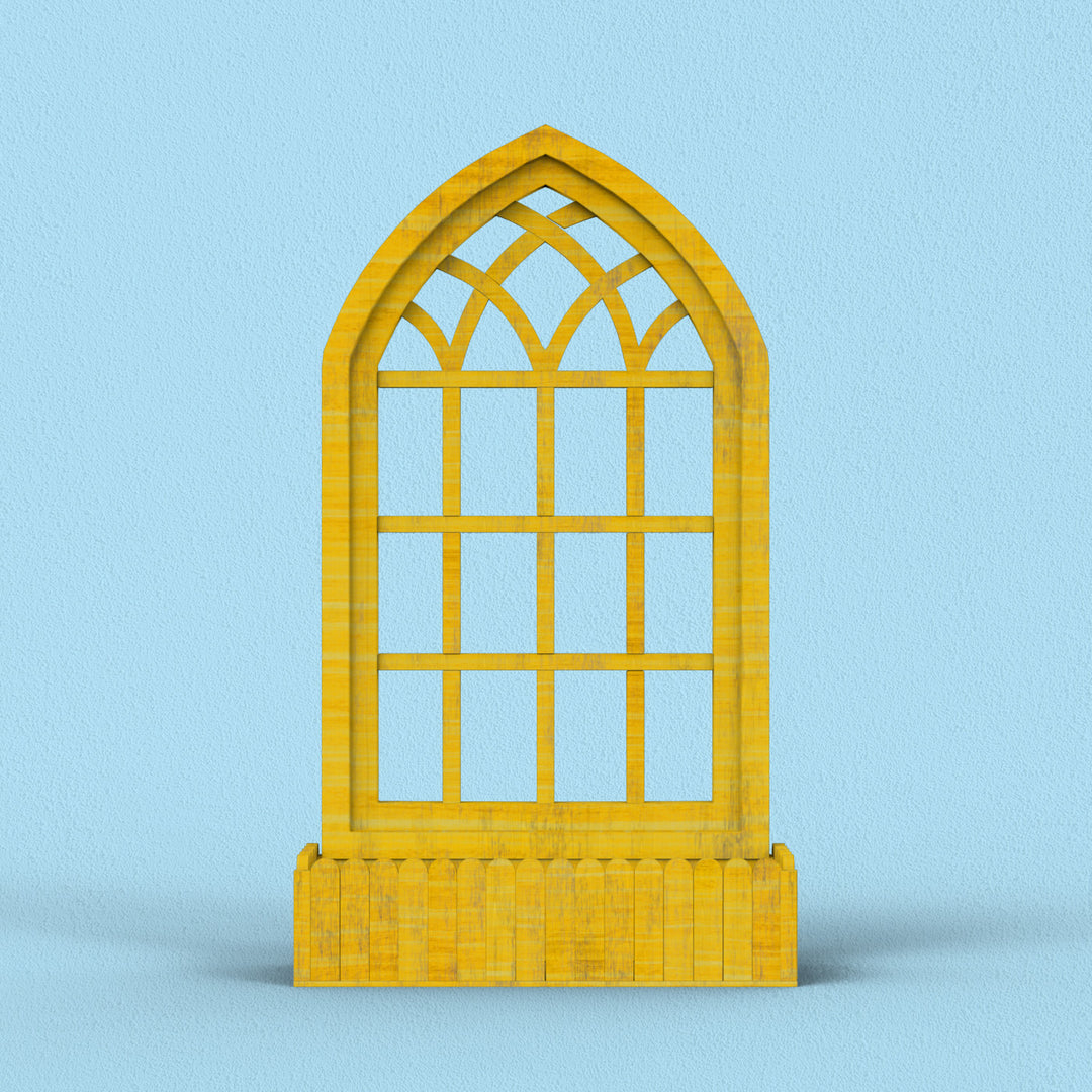 Arched Triangle Wooden Basket Frame - Distress Finish