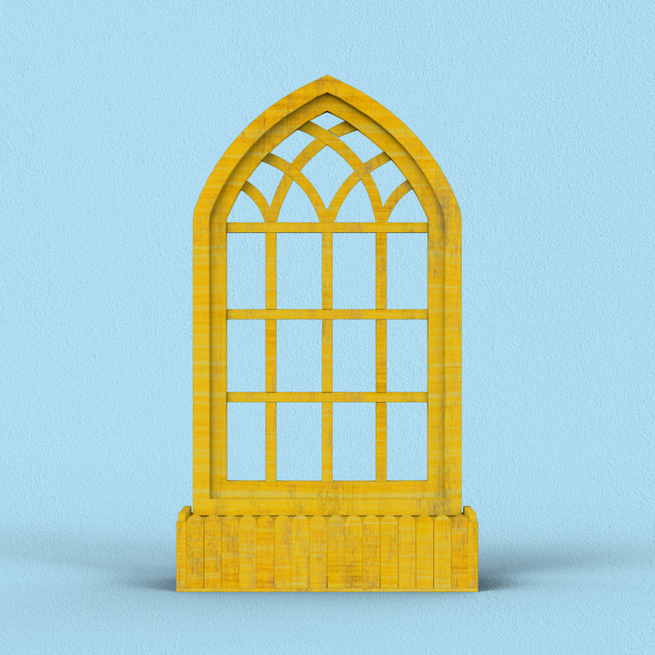 Arched Triangle Wooden Basket Frame - Distress Finish