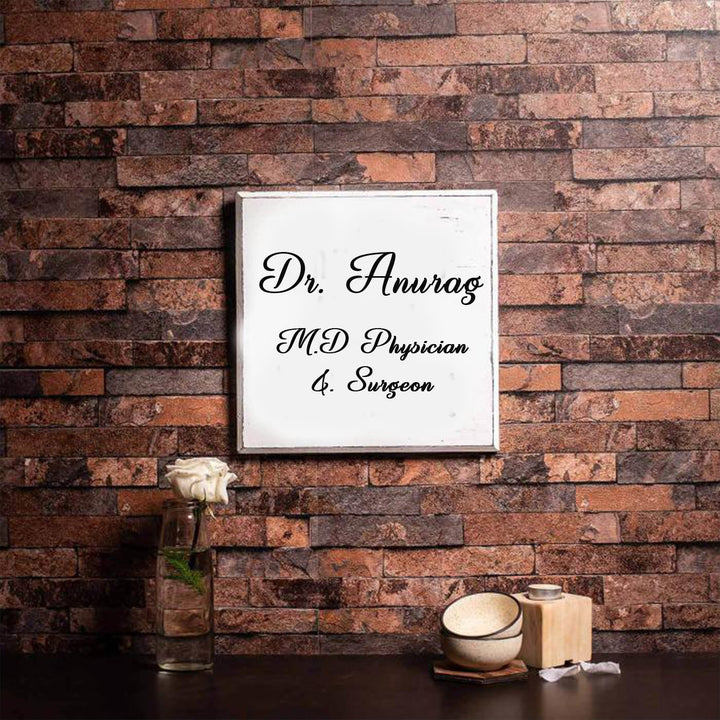 Big Square Name Plate For Doctor