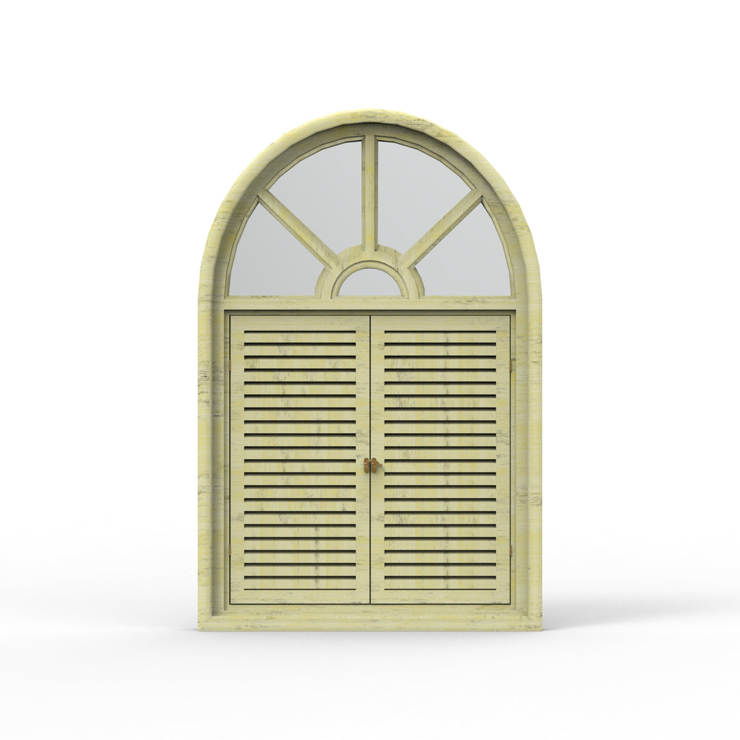 Fusion Arched Wooden Window Frame - Distress Finish - Zwende