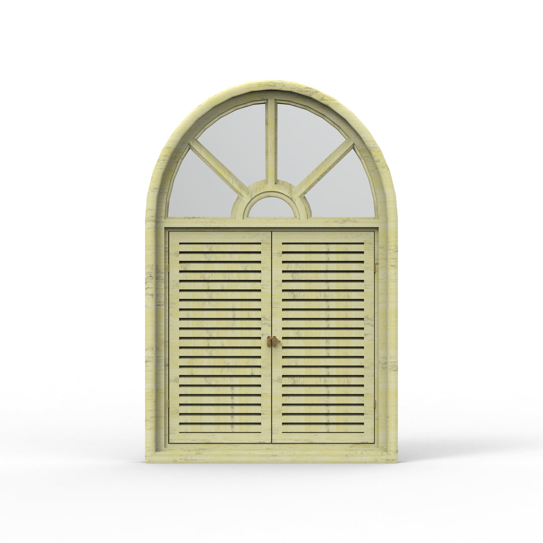 Fusion Arched Wooden Window Frame - Distress Finish