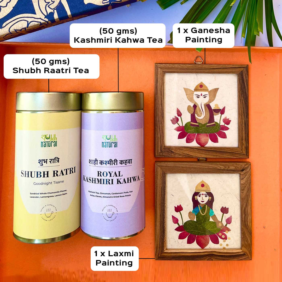 Handcut Flower-Art Frames & Herbal Tea Hamper