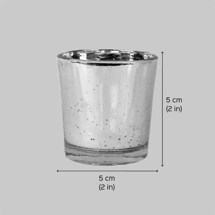 Handmade Silver Votive Glass Tealight Holder | Set of 4