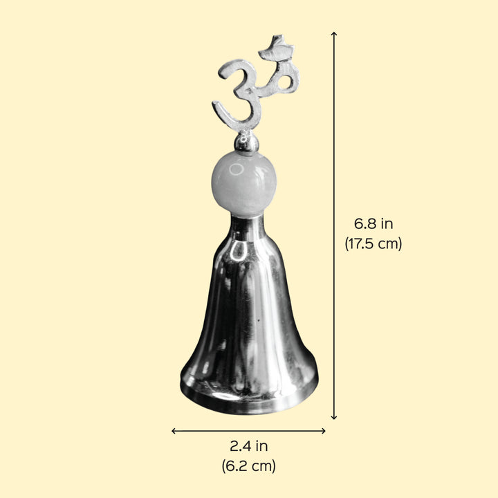 Silver Plated Shuddh Om Prayer Bell Packed in Gift Box