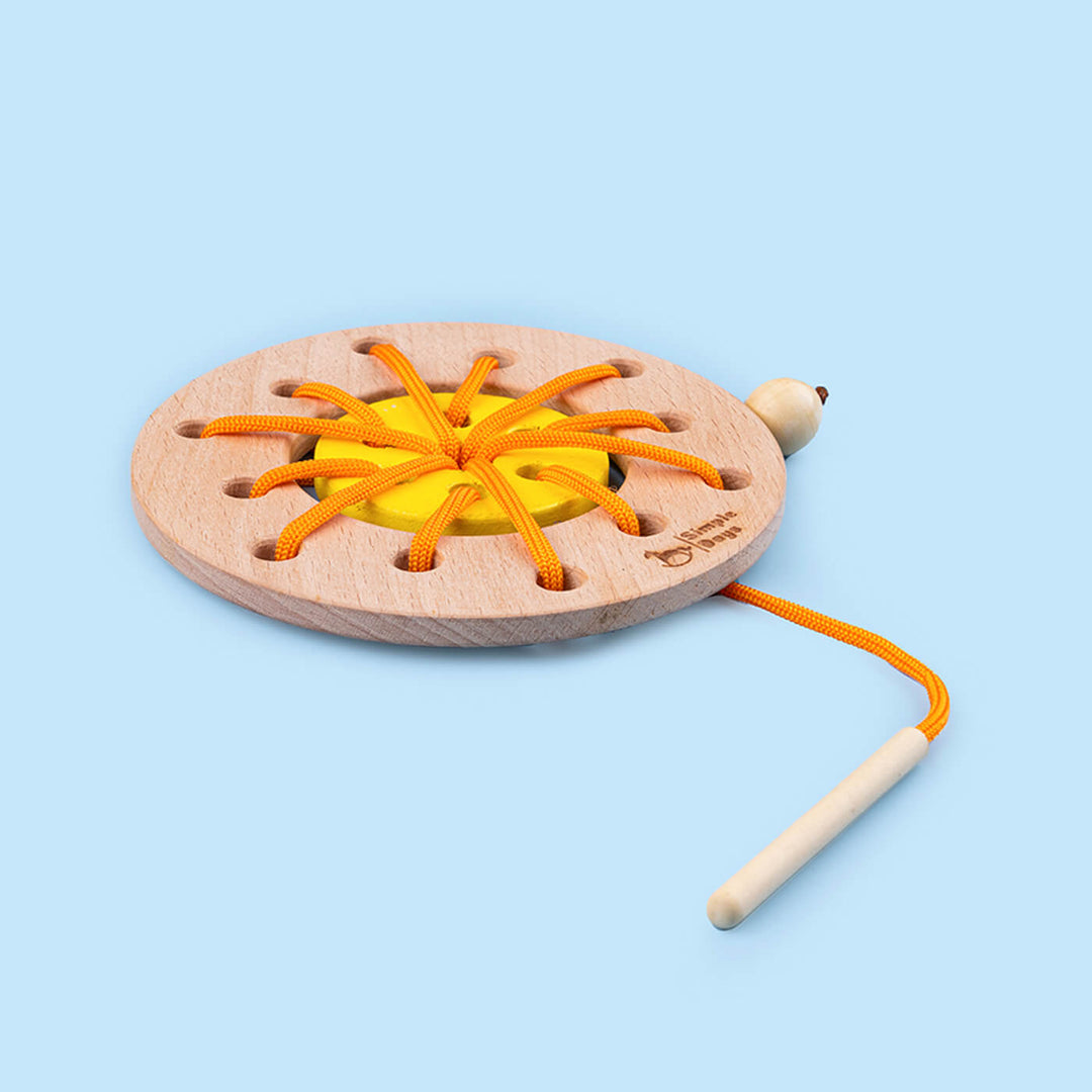 Traditional Wooden Ring Sewing Activity Toy - Zwende