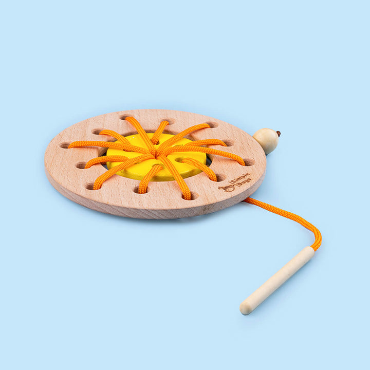 Traditional Wooden Ring Sewing Activity Toy - Zwende