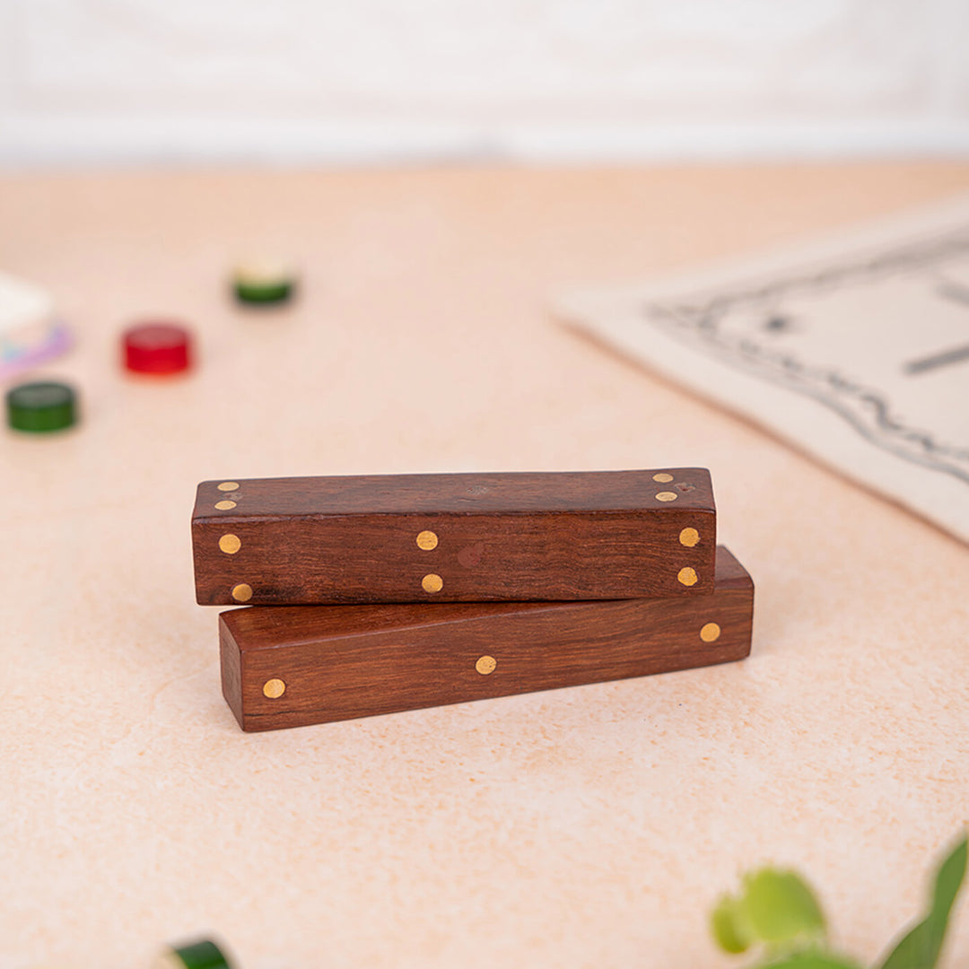 Handmade Traditional Wooden Dice | Set of 2