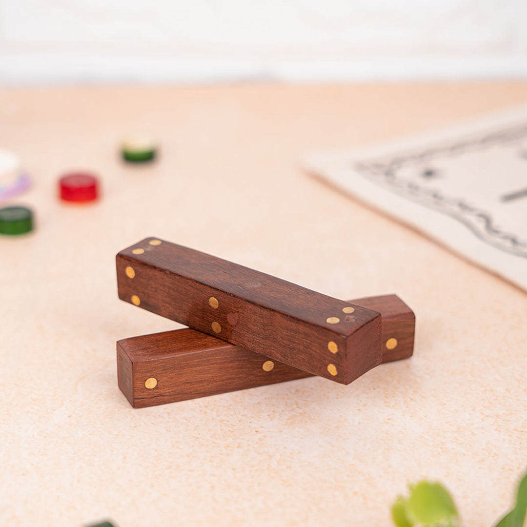 Handmade Traditional Wooden Dice | Set of 2