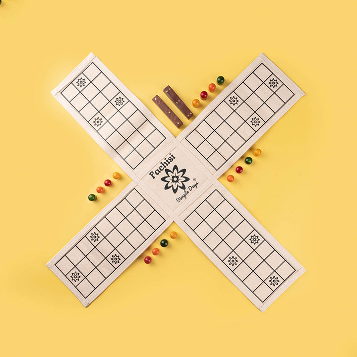 Fun Traditional Board Game Set - Pachisi / Chaupad / Ludo - Zwende