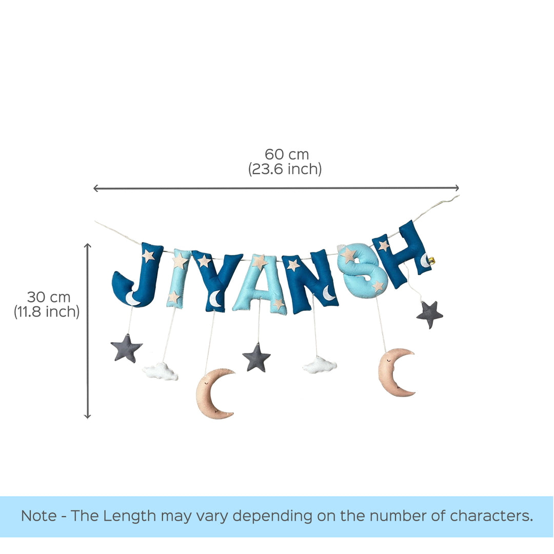 Handcrafted Personalized Sky Themed Bunting For Kids