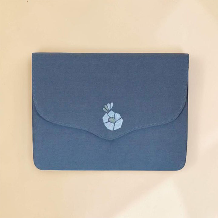 Corsage Aari Embroidered Blue Laptop Sleeve
