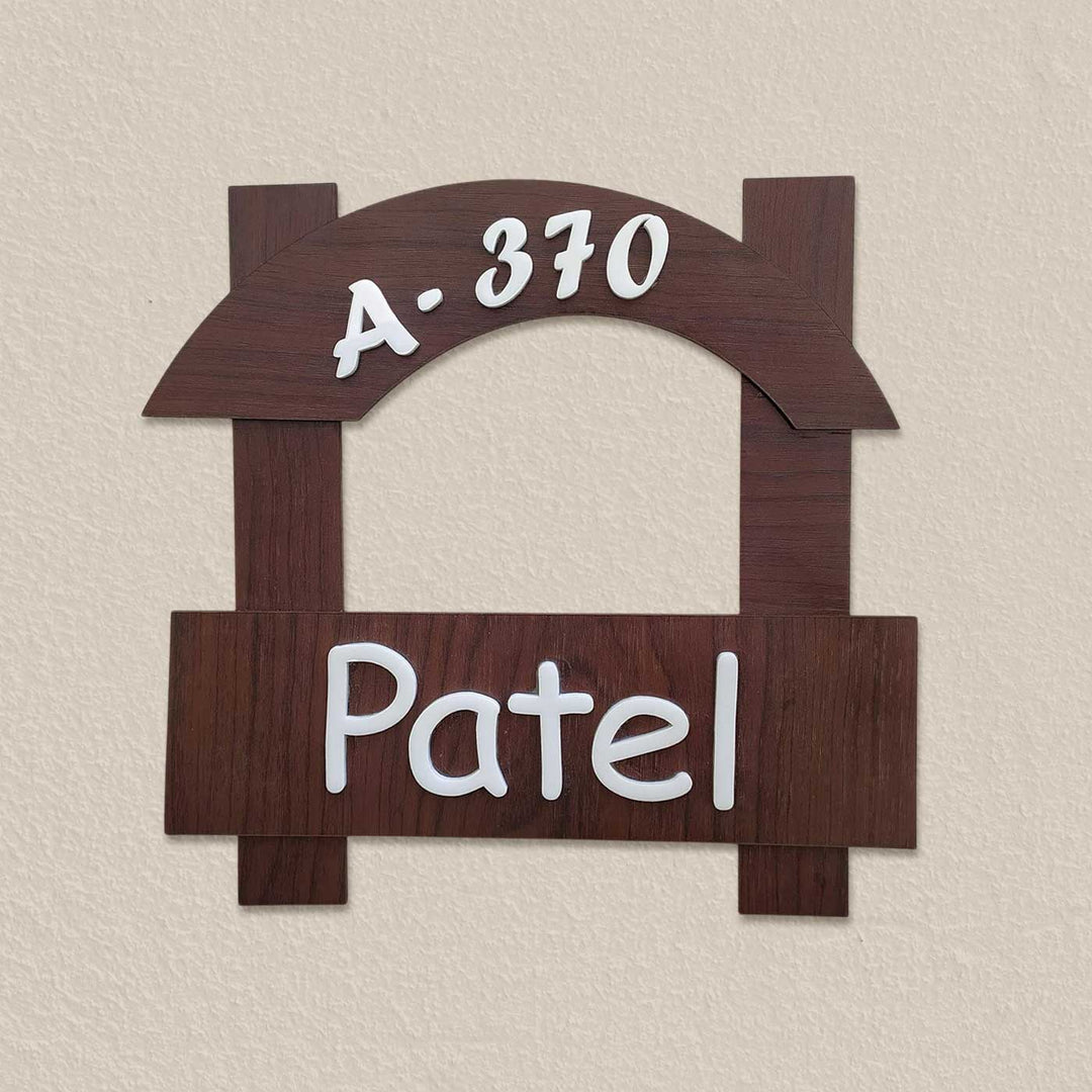 Personalized Minimalist Mdf Wood Name Plate