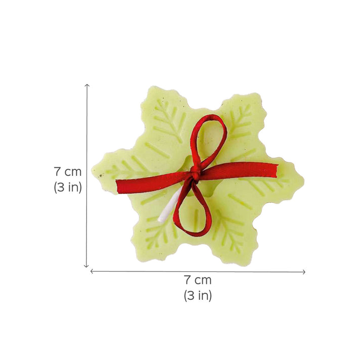 Handmade Snowflake Japanese Cherry Scented Soy Wax Candle For Christmas Decoration
