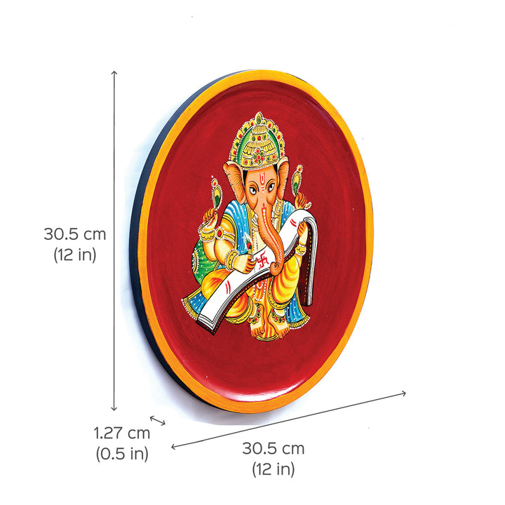Handpainted Ganesha MDF Wall Plate - Zwende