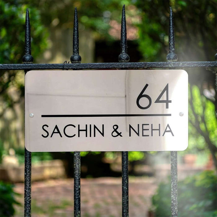Personalized Splendid Silver Acrylic Name Plate