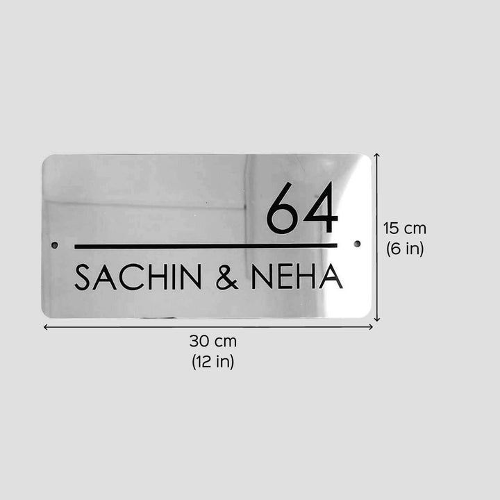 Personalized Splendid Silver Acrylic Name Plate