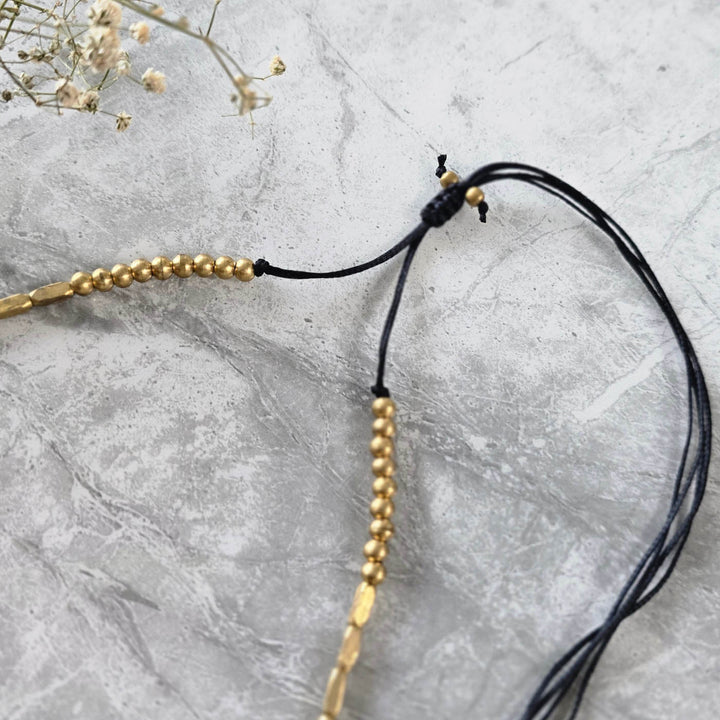 Handmade Stacked Harmony Brass Necklace