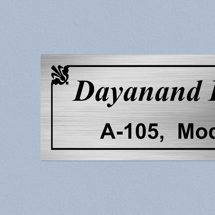 Personalized Minimalist Stainless Steel Name Plate