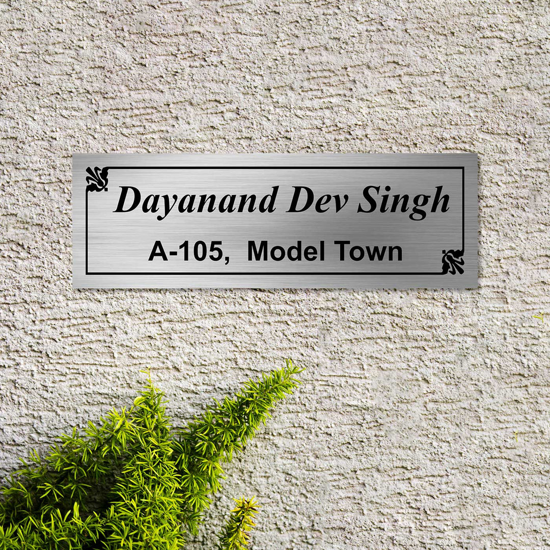 Personalized Minimalist Stainless Steel Name Plate