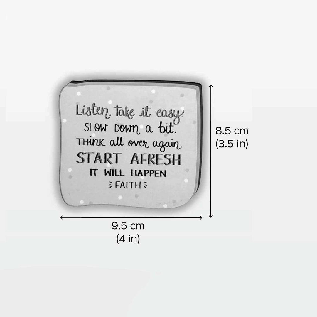 Handmade "Start Afresh" Wooden Fridge Magnet
