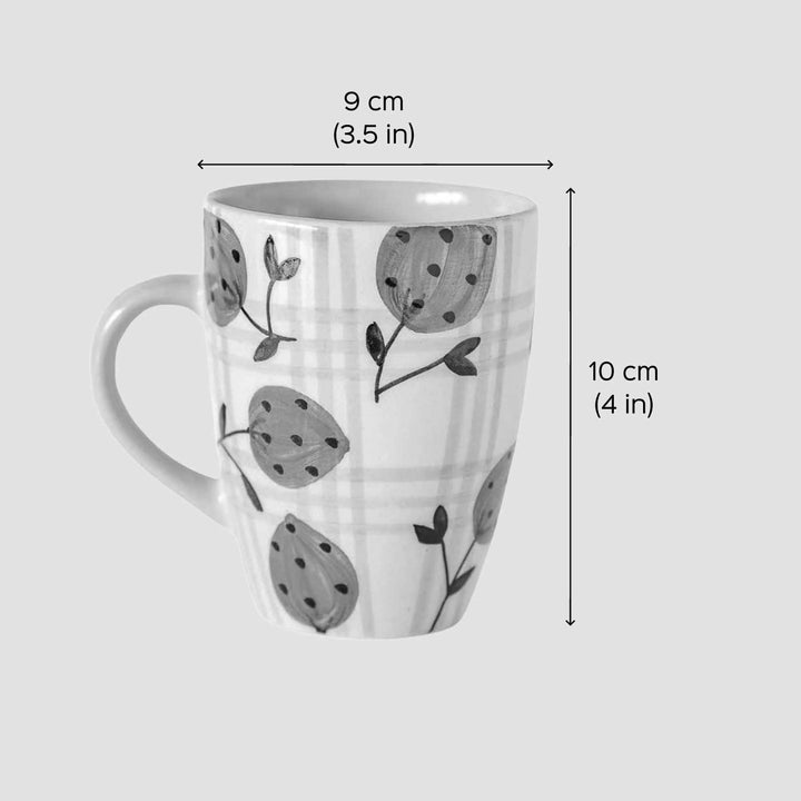 Hand-Painted Strawberries Ceramic Mug