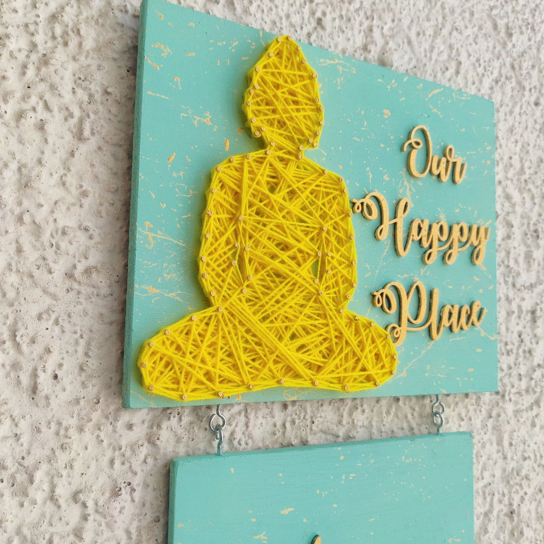 Personalized Buddha Theme Home String Art Nameplate