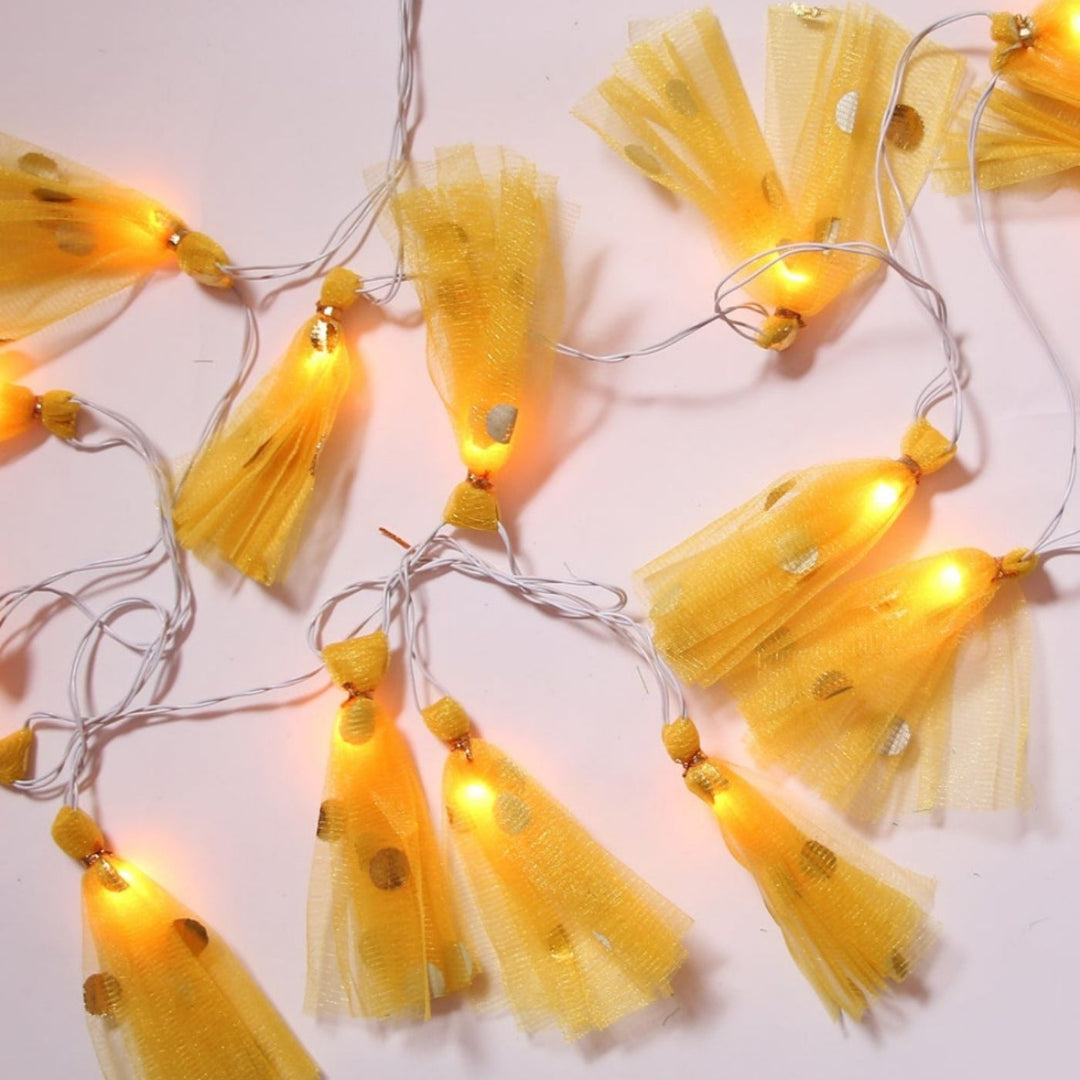 Handcrafted Fairy Lights with Fabric Shades | 5 meters